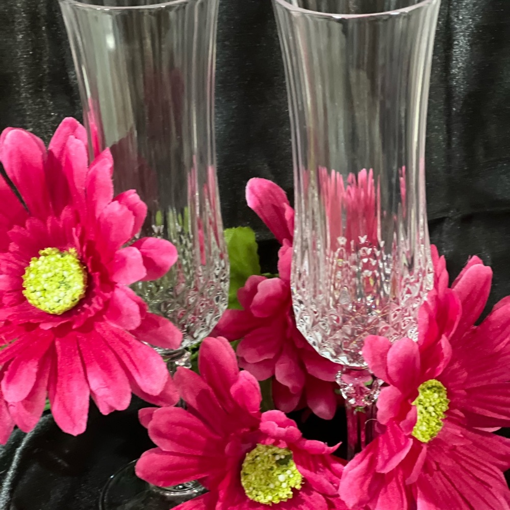 Cristal d'Arques Longchamp Champagne Flute 4 1/4 Ounce 24% Lead Crystal Clear